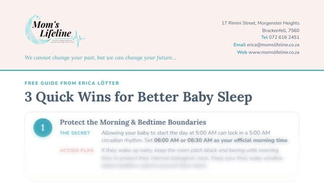 Preview of the 3 Quick Wins for Better Baby Sleep guide