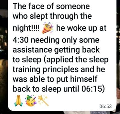 WhatsApp message from a rested mom 3