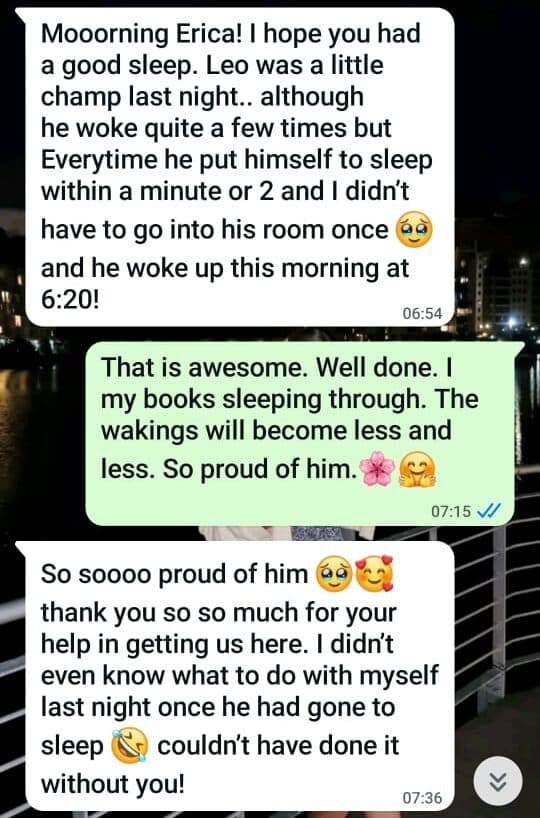WhatsApp message from a rested mom 4