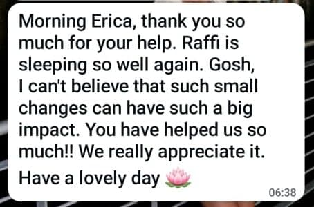 WhatsApp message from a rested mom 6